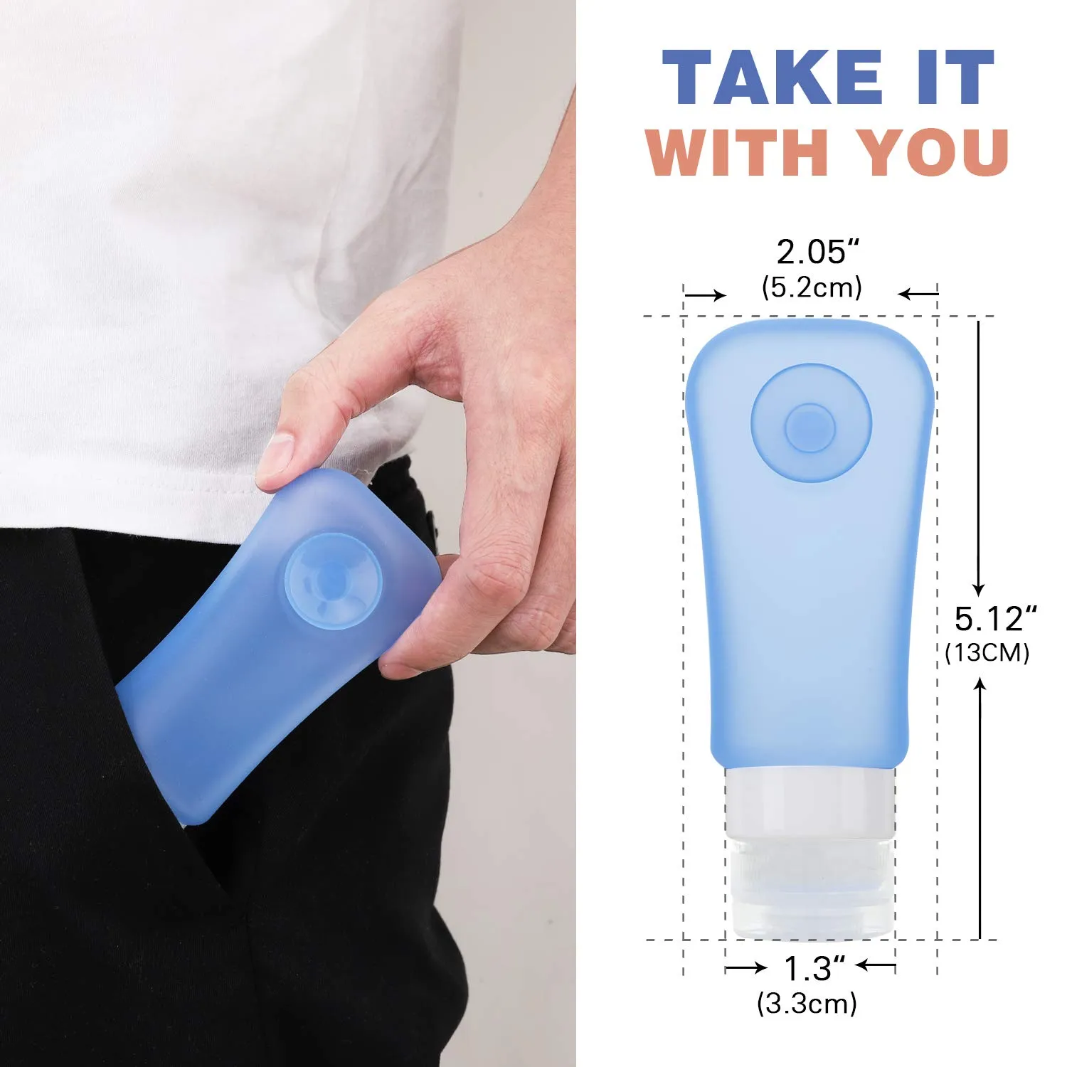MoKo Bottiglie Viaggio Silicone 4x89ml Multicolore Spremibili