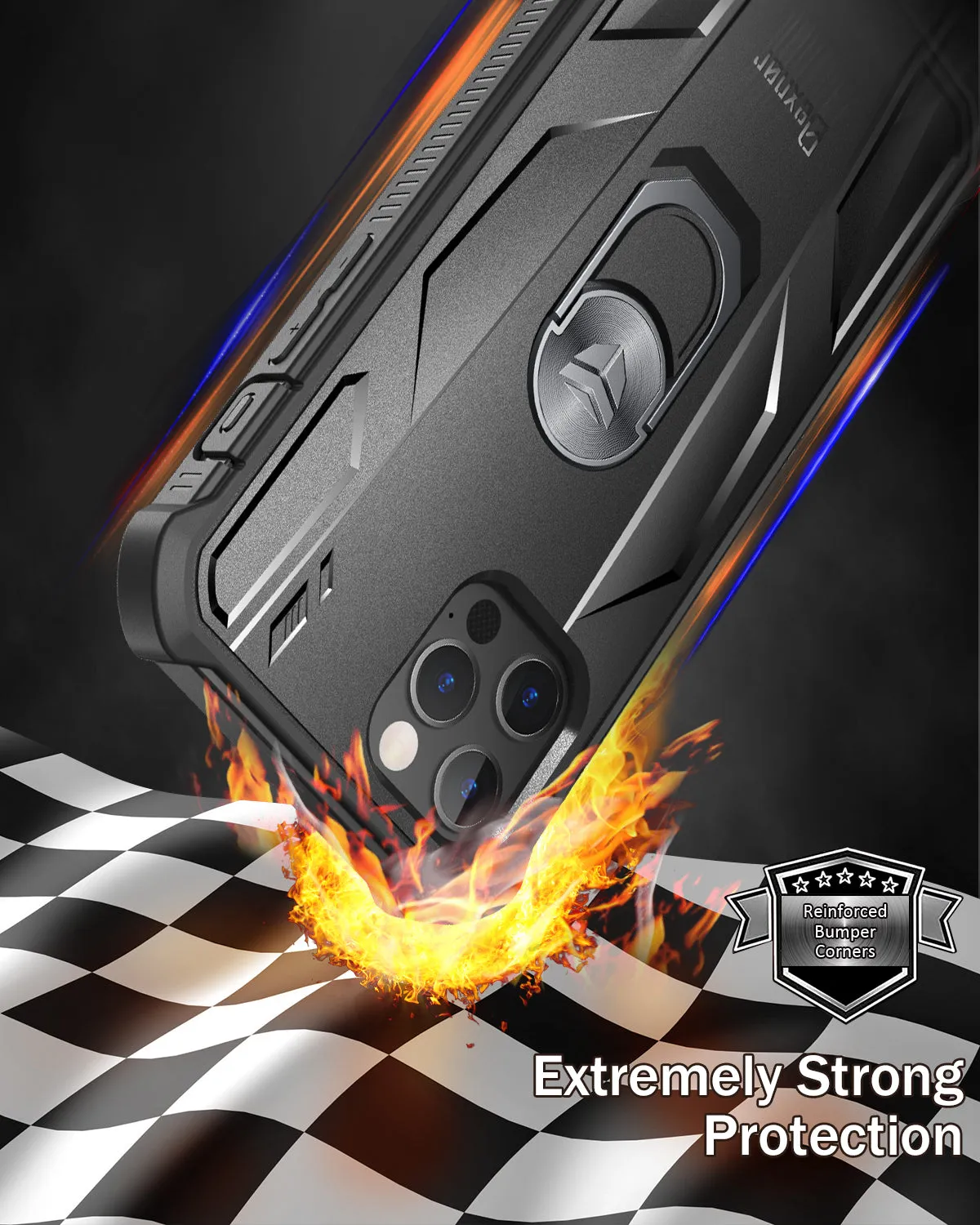 Dexnor Rugged cover iPhone 12/12 Pro nera antishock