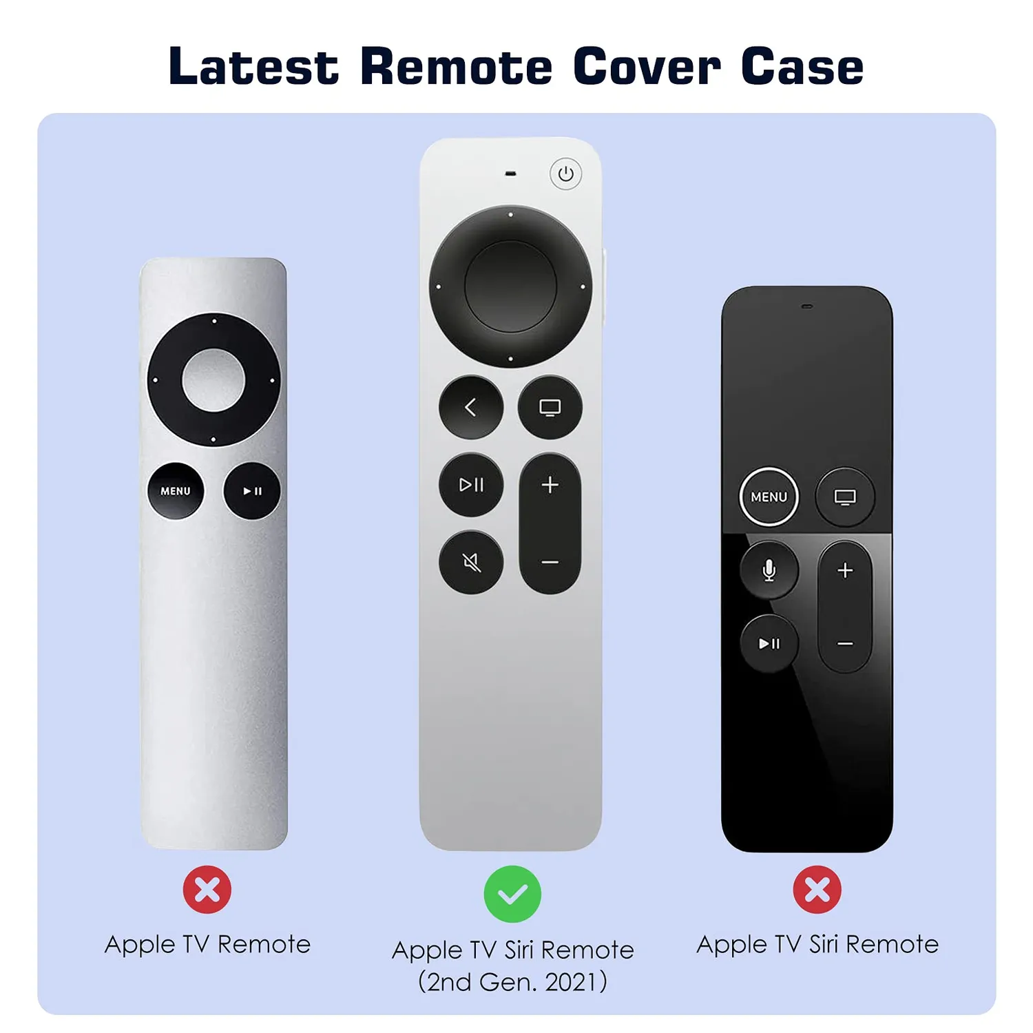 MoKo Apple TV 4K 2021 custodia telecomando nera pelle
