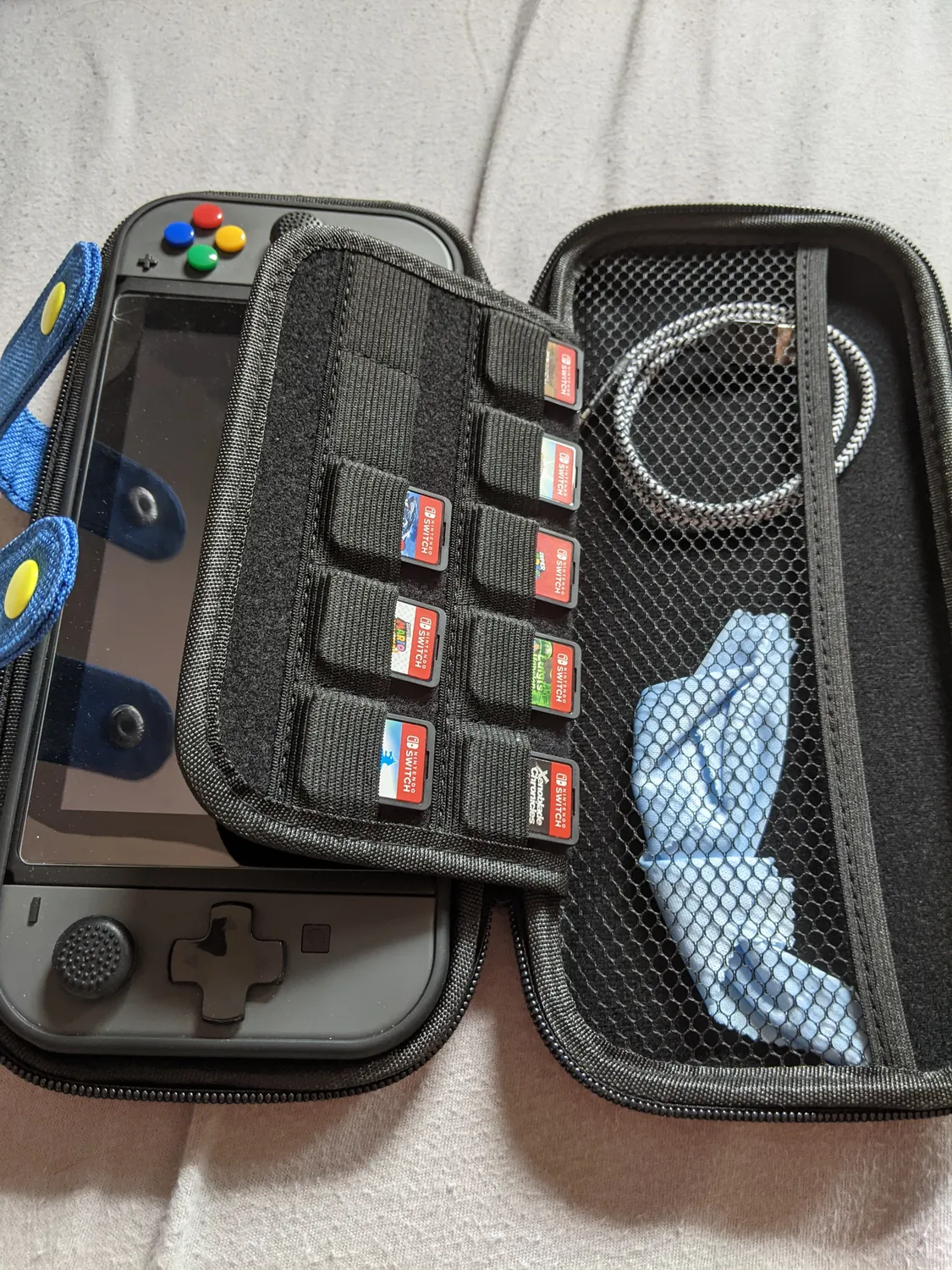 MoKo Switch OLED Custodia Rigida Rossa Mario 10 giochi
