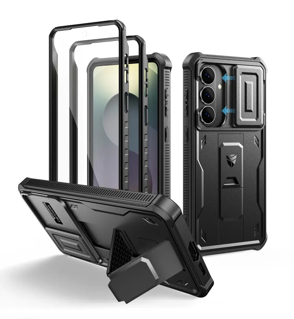 Dexnor Galaxy S26 Plus cover nera con copricamera antiurto