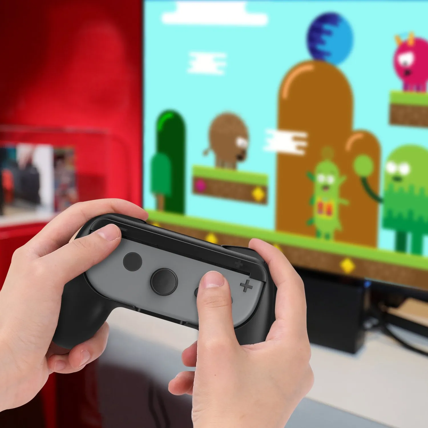 MoKo Impugnatura Joy-Con Nintendo Switch Controller nero ABS