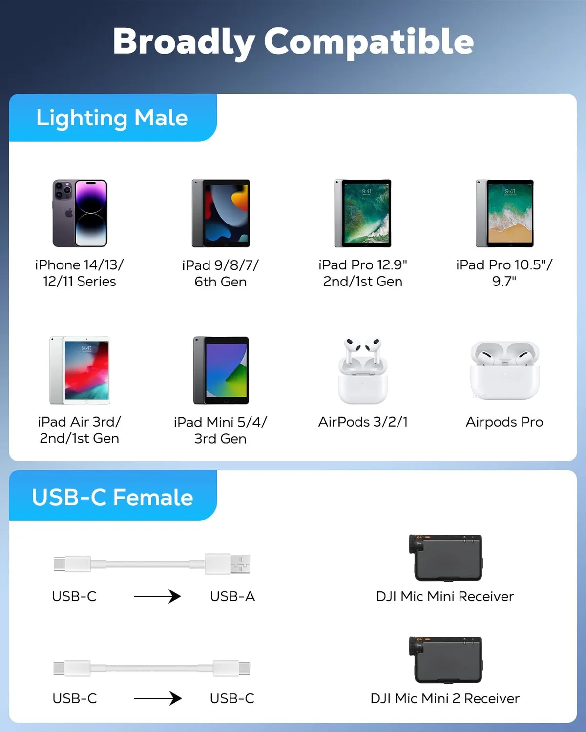 MoKo adattatore USB-C Lightning audio OTG 2 pezzi alluminio