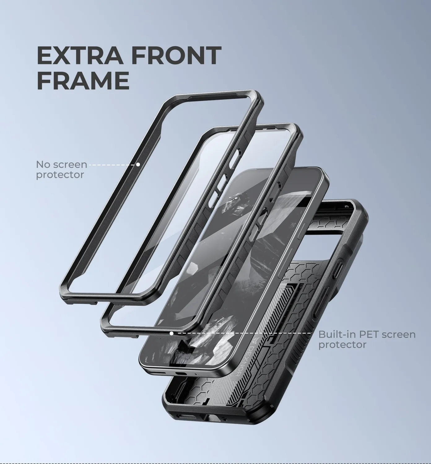 Dexnor cover Pixel 9 Pro nera con cavalletto antishock