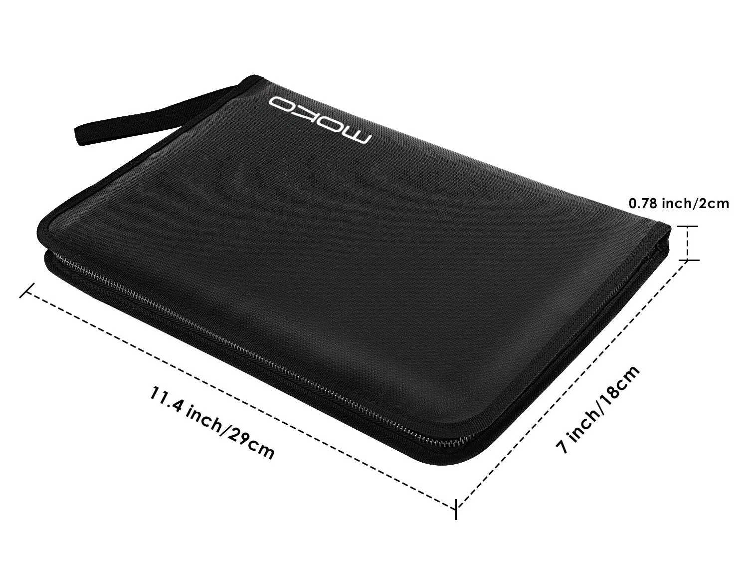 MoKo Porta Documenti Ignifugo A5 Nero 12 Tasche