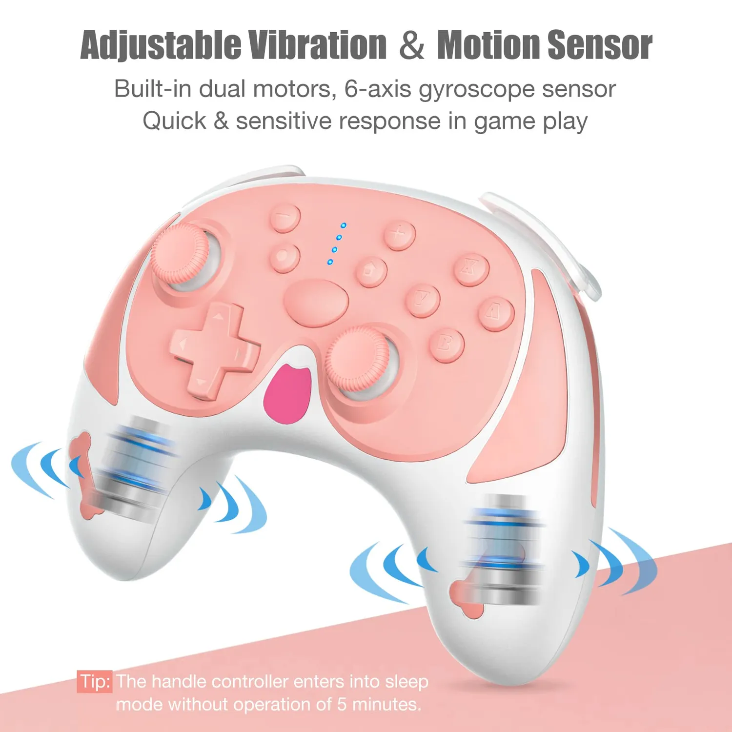 MoKo Switch Controller Wireless Rosa Bluetooth 600mAh