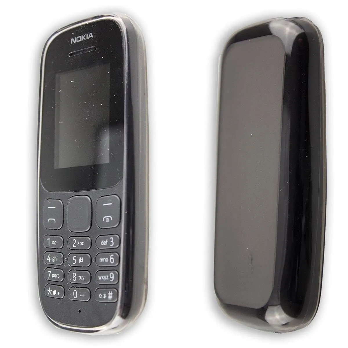 caseroxx TPU Custodia Nokia 105 2017 cover nero trasparente