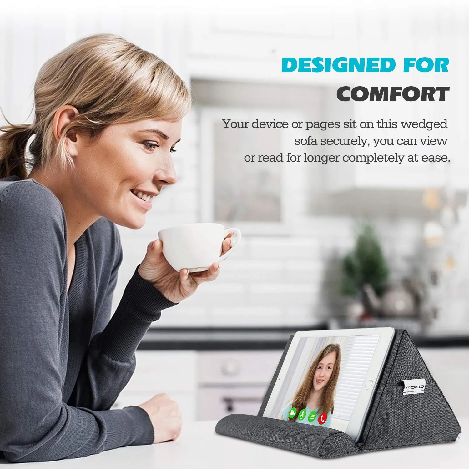 MoKo Supporto Tablet cuscino tablet grigio siderale 11 pollici