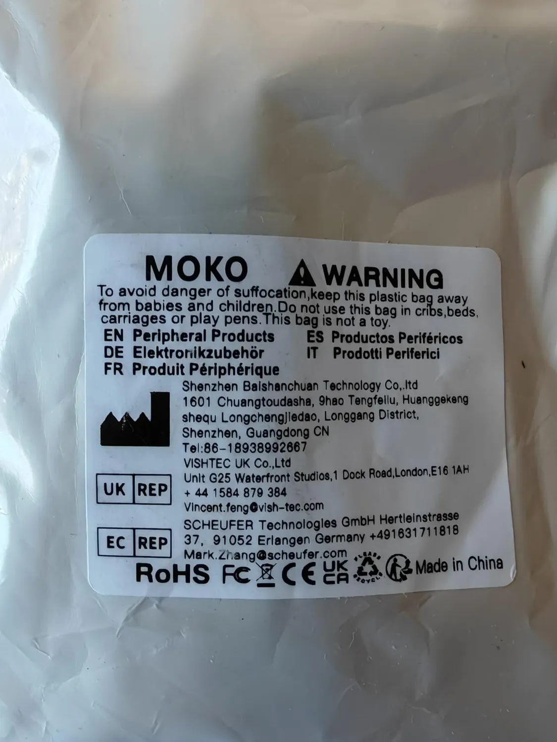 MoKo Stilo Touchscreen Bambini 2 Pezzi Blu+Viola Morbido