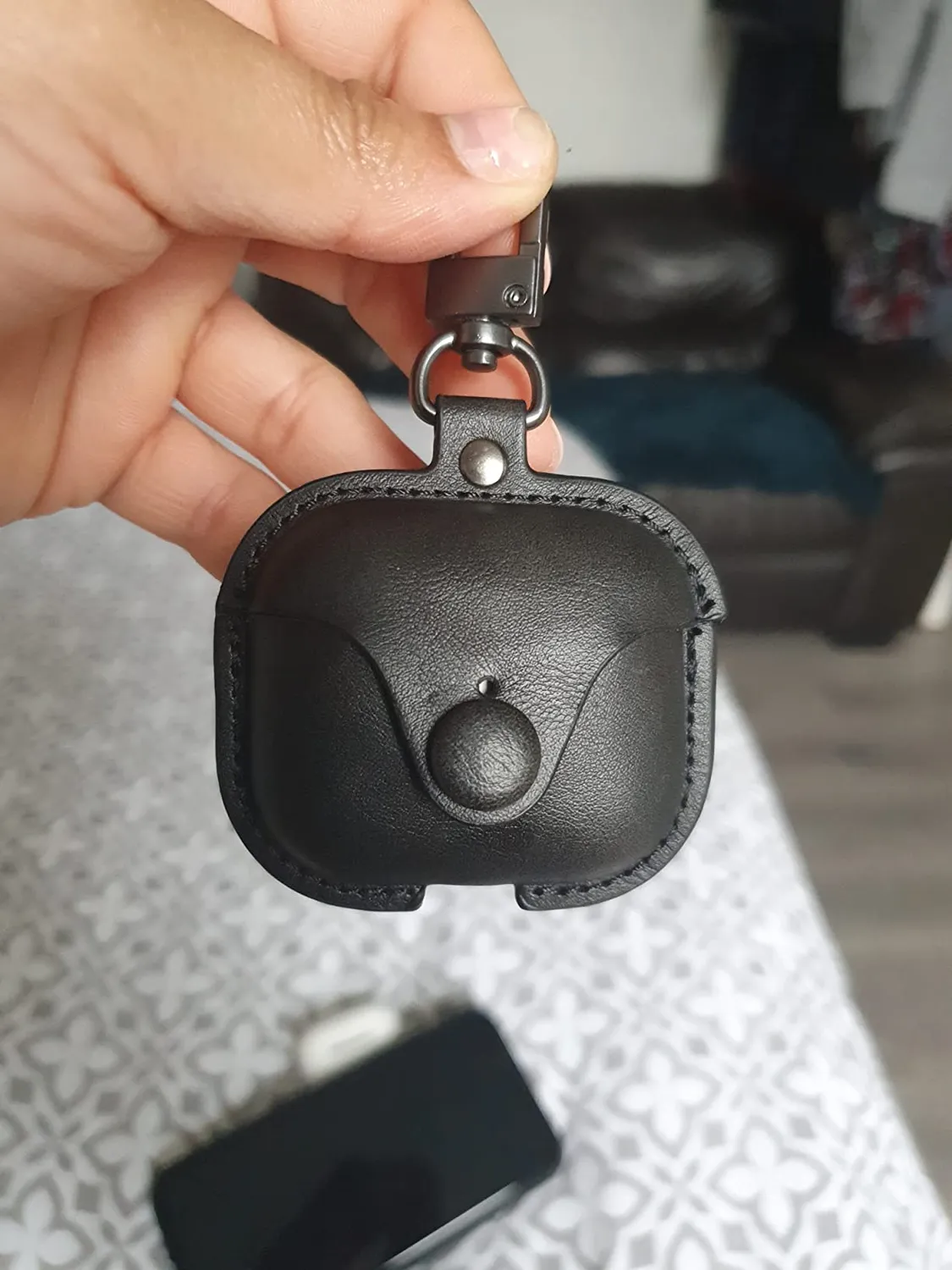 MoKo Custodia AirPods 3 Pelle PU Nera Magnetica
