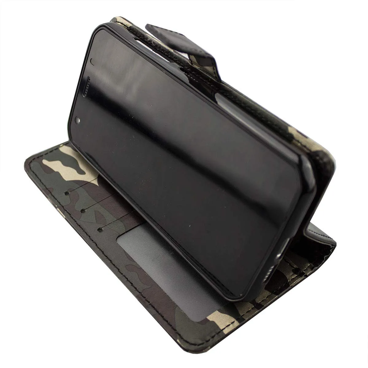 caseroxx Cat S52 cover portafoglio bookstyle mimetica
