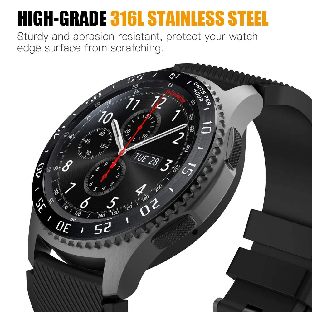 MoKo anello lunetta Galaxy Watch 46mm nero acciaio