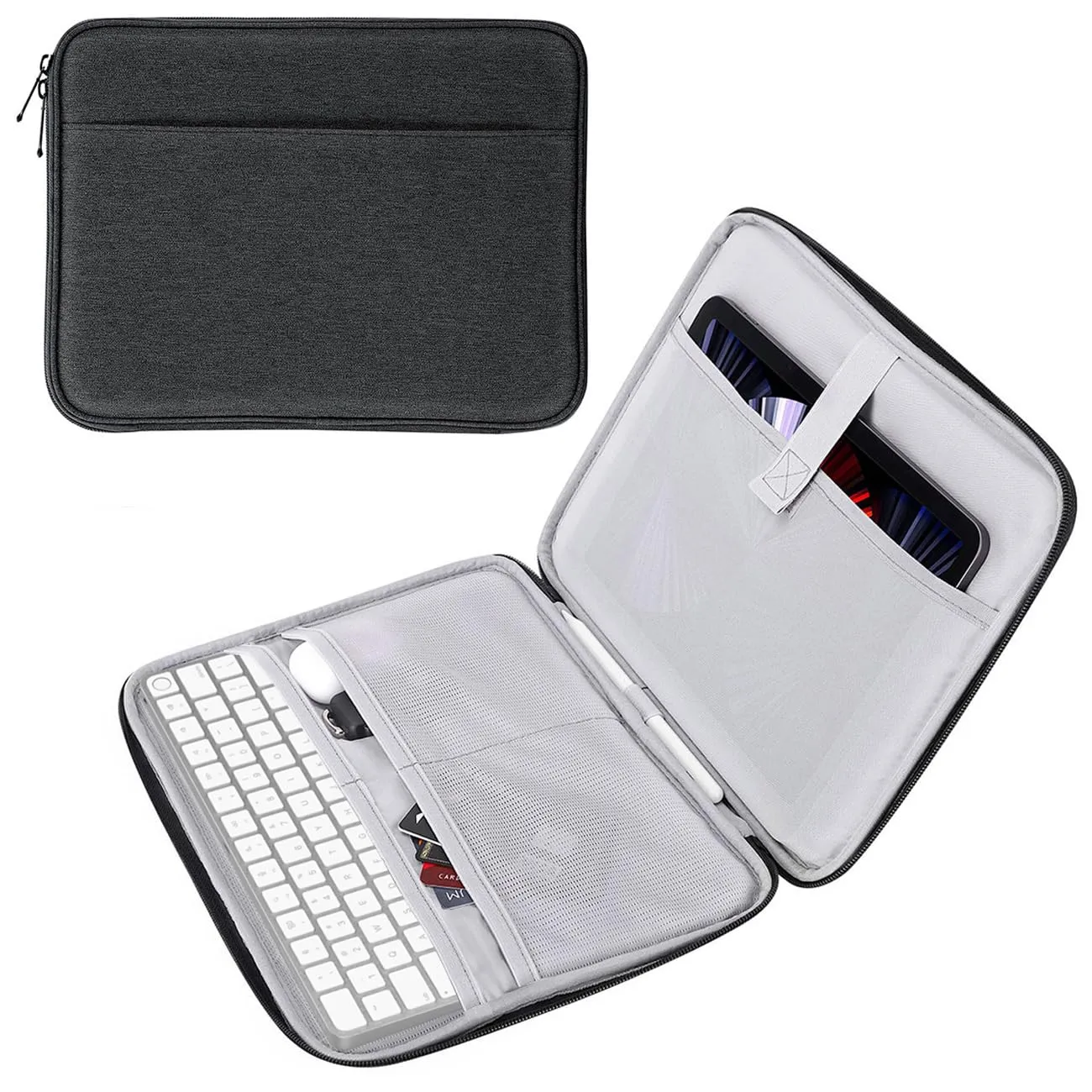 MoKo Custodia Tablet 9-11 Pollici Grigio Chiaro Tasche