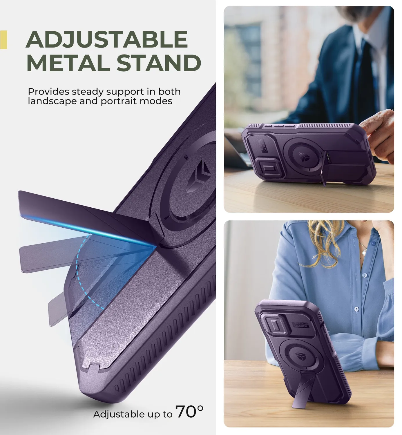 Dexnor iPhone 16 cover MagSafe viola antiurto