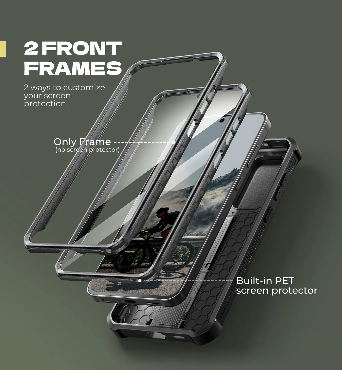 Dexnor Galaxy S25 FE cover rugged nera fotocamera