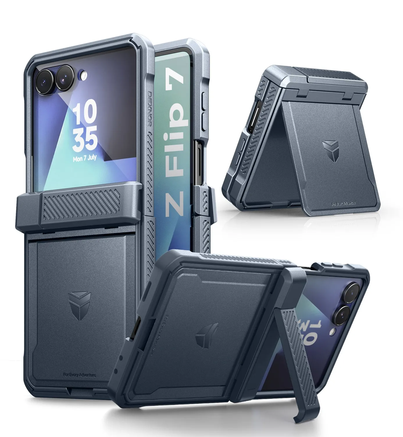 Dexnor Galaxy Z Flip 7 cover nera anturto cerniera