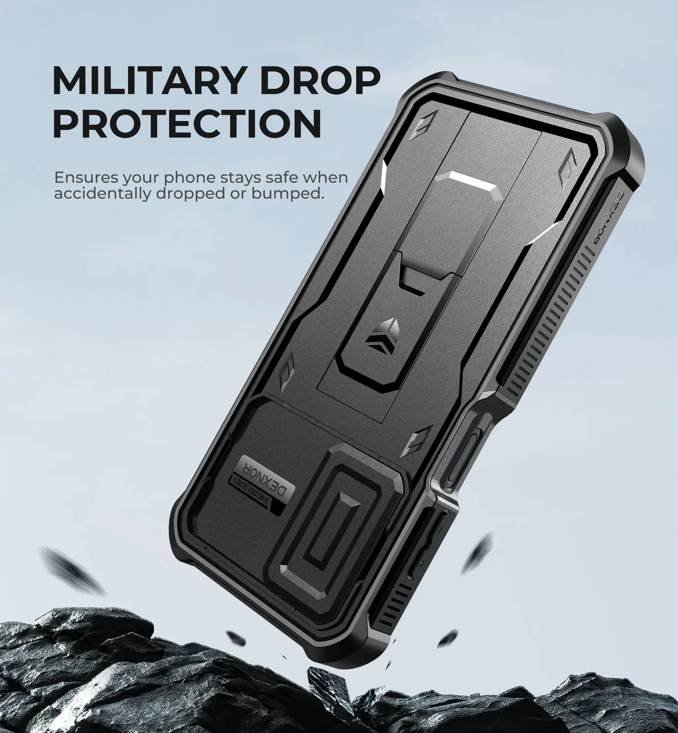Dexnor Cover Samsung Galaxy A15 5G nera antishock 2 pellicole