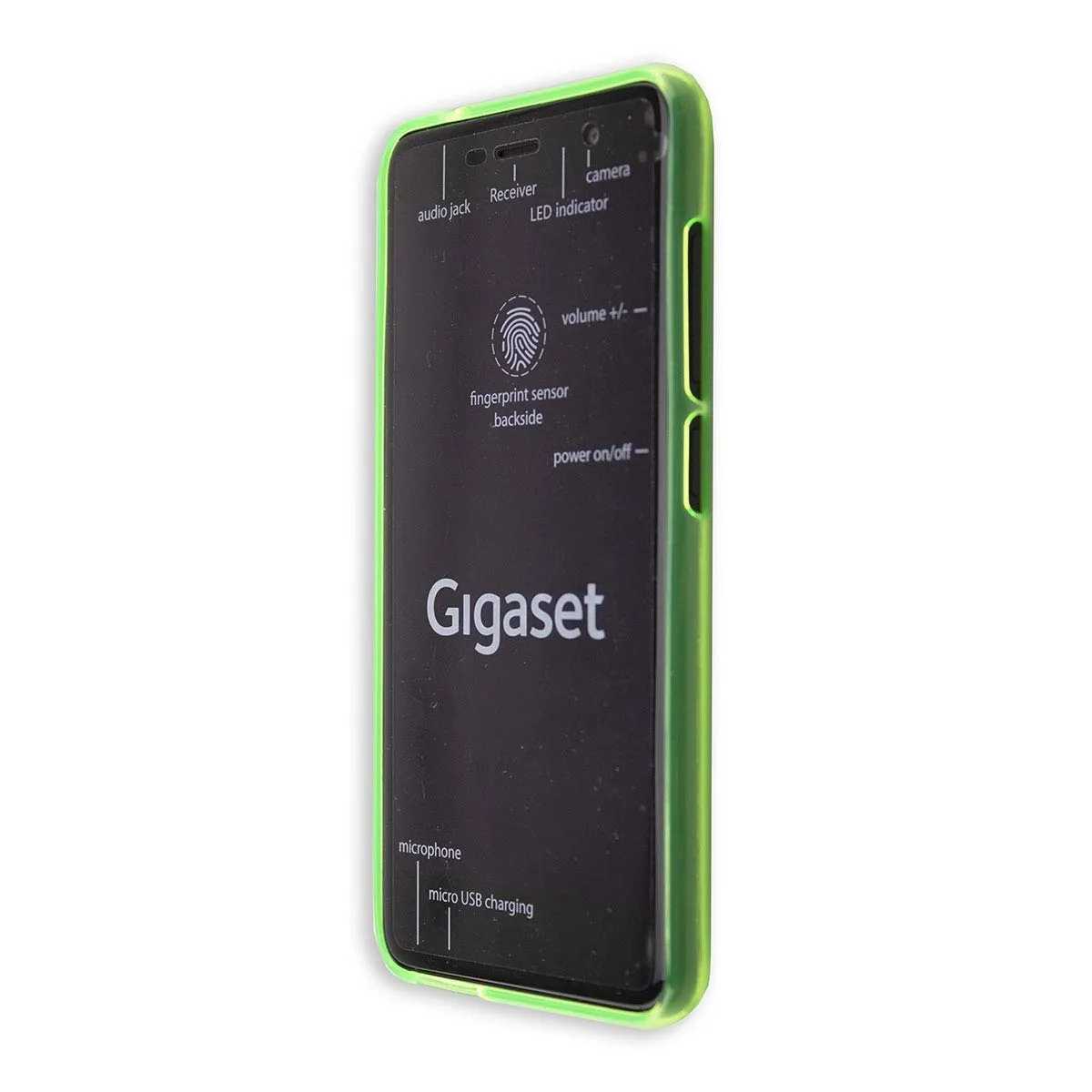 caseroxx TPU custodia Gigaset GS160 GS170 verde antiurto