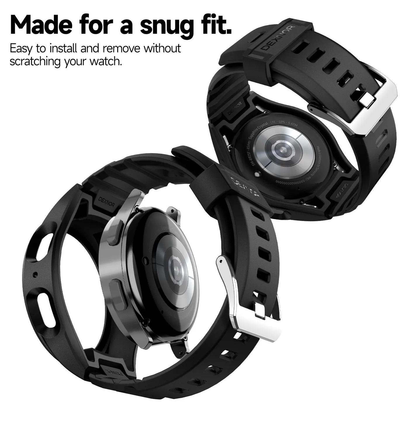 Dexnor Watch 5 Pro 45mm custodia nera antiurto