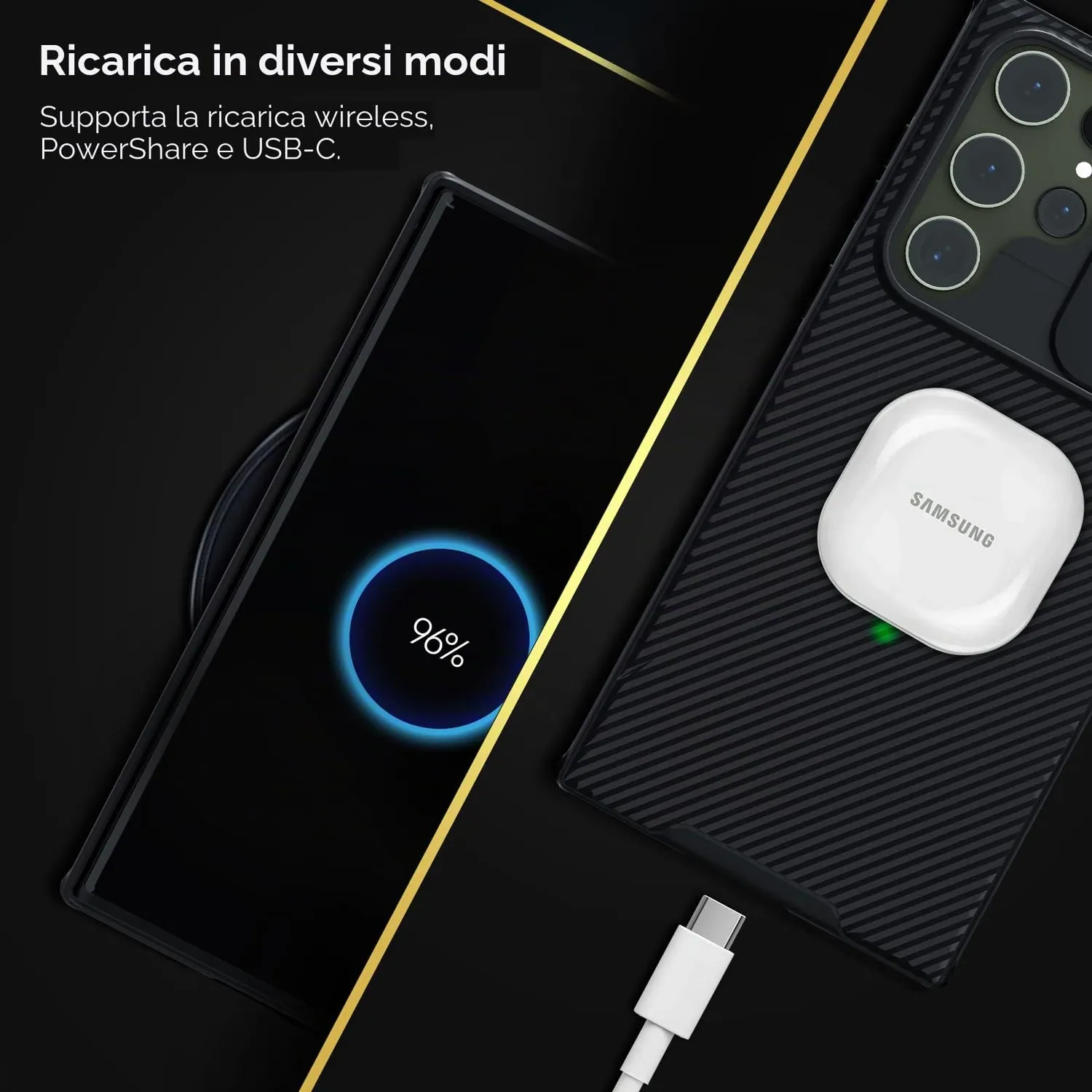 CloudValley Galaxy S23 Ultra custodia nera antiurto sottile