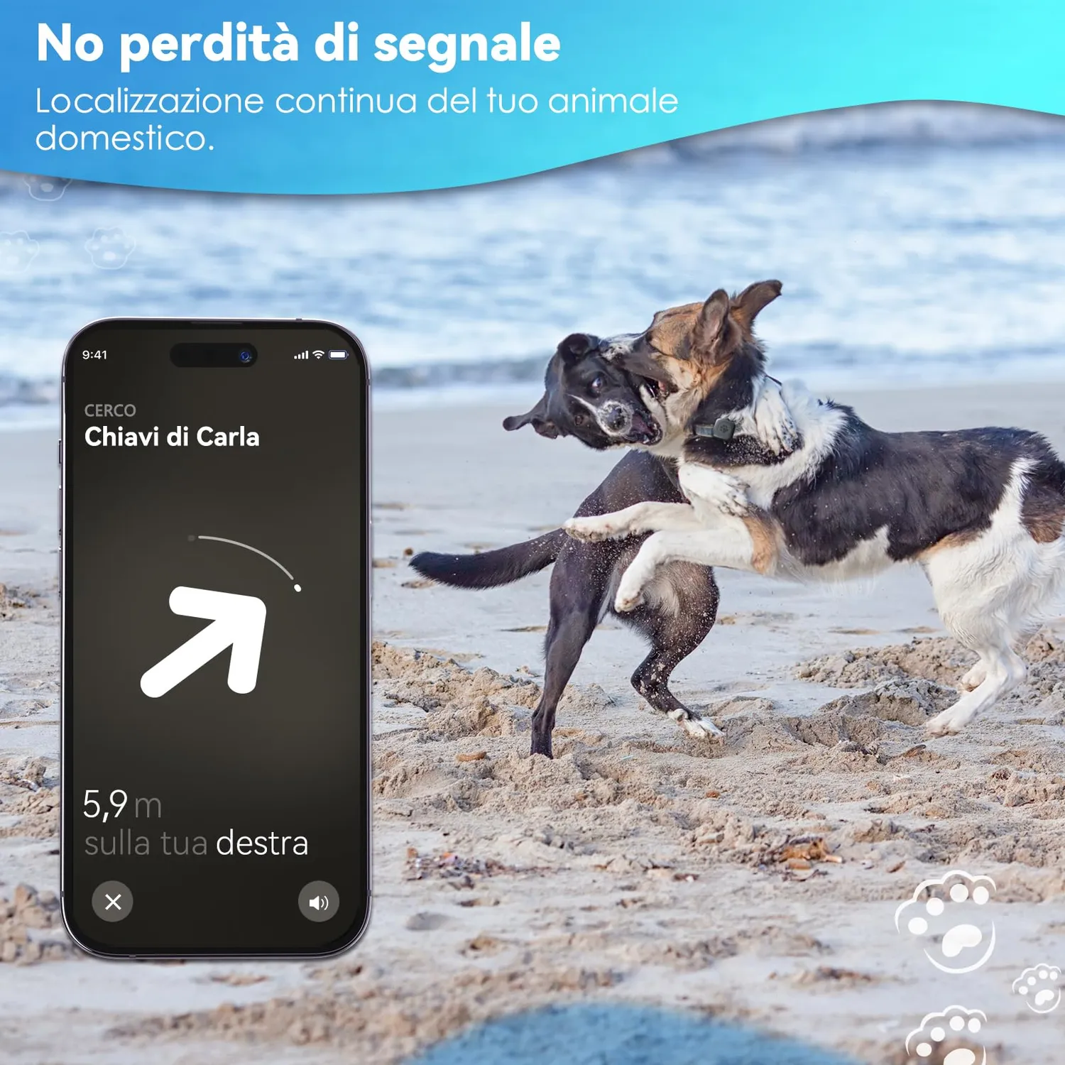 CloudValley Cover AirTag Collare Cani Gatti Metallo 20 g
