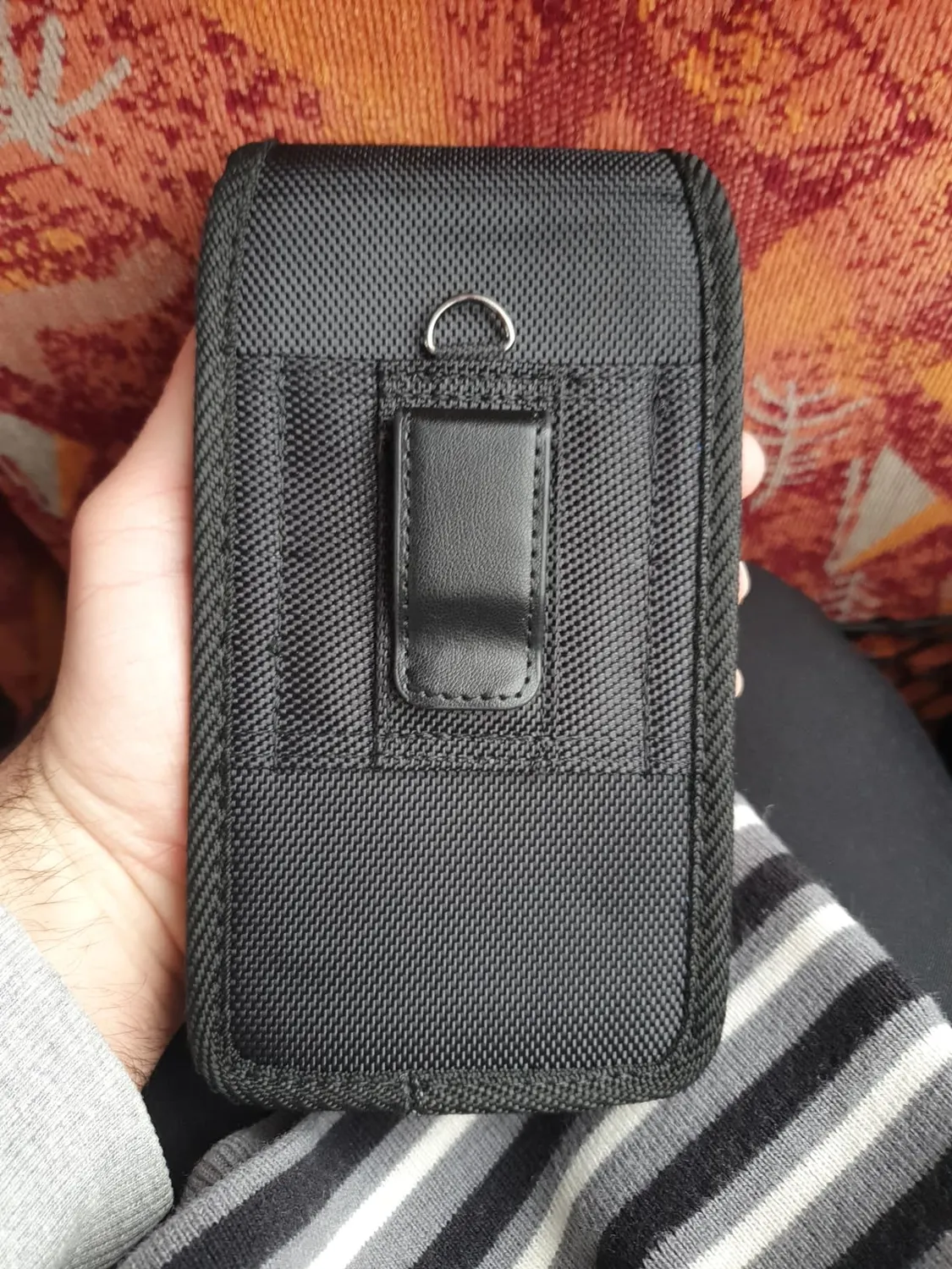 MoKo Fondina Cellulare Nylon nera 6,7 pollici cintura