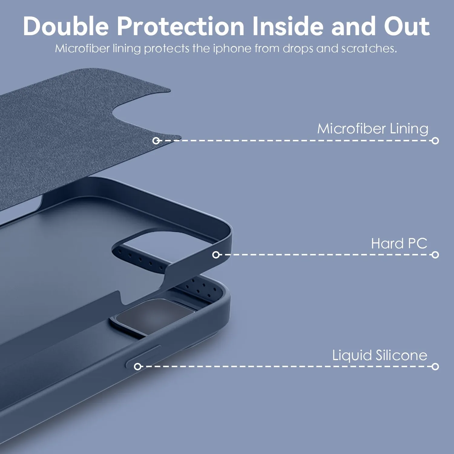 CloudValley iPhone 15 Pro cover silicone blu 6,1"
