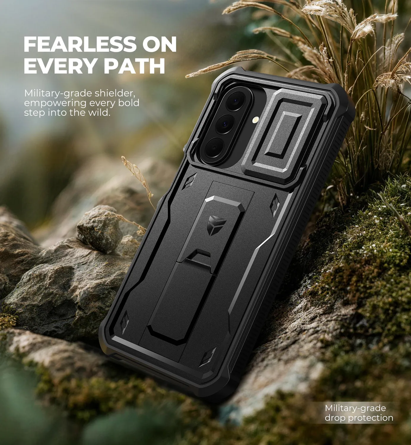 Dexnor Galaxy A27 5G cover nera antishock 6,7" con stand