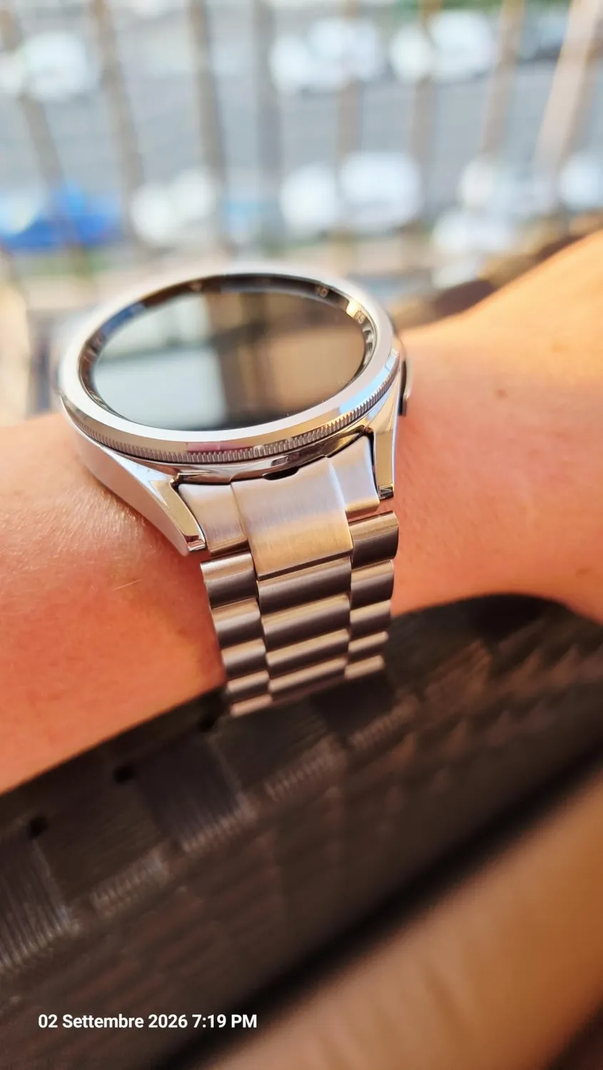 MoKo Cinturino Galaxy Watch Nero Metallo Acciaio