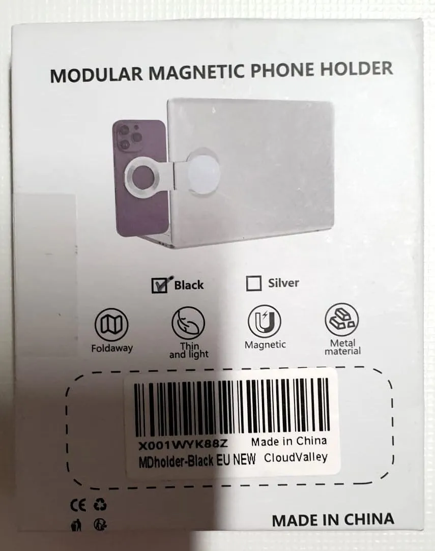 CloudValley Supporto Magnetico Telefono Laptop nero