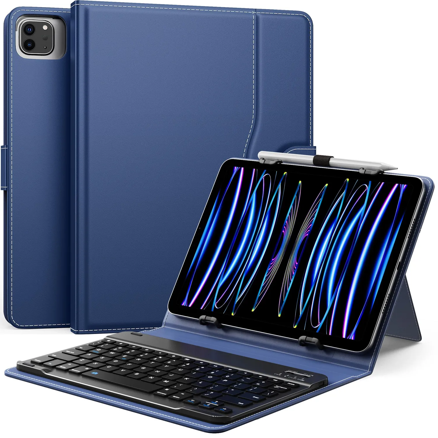 MoKo Custodia Tablet 9-11" Tastiera Bluetooth Nero Universale