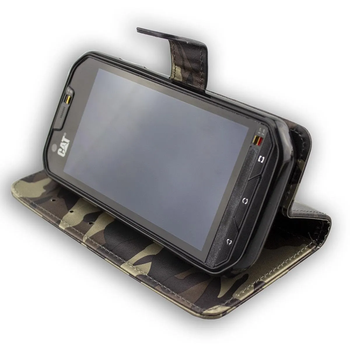 caseroxx Bookstyle custodia portafoglio Cat S60 mimetica