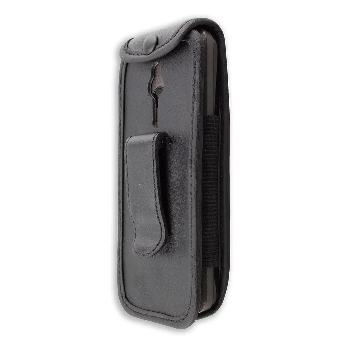 caseroxx Borsa Pelle Alcatel 20.38X custodia cintura nero vera pelle
