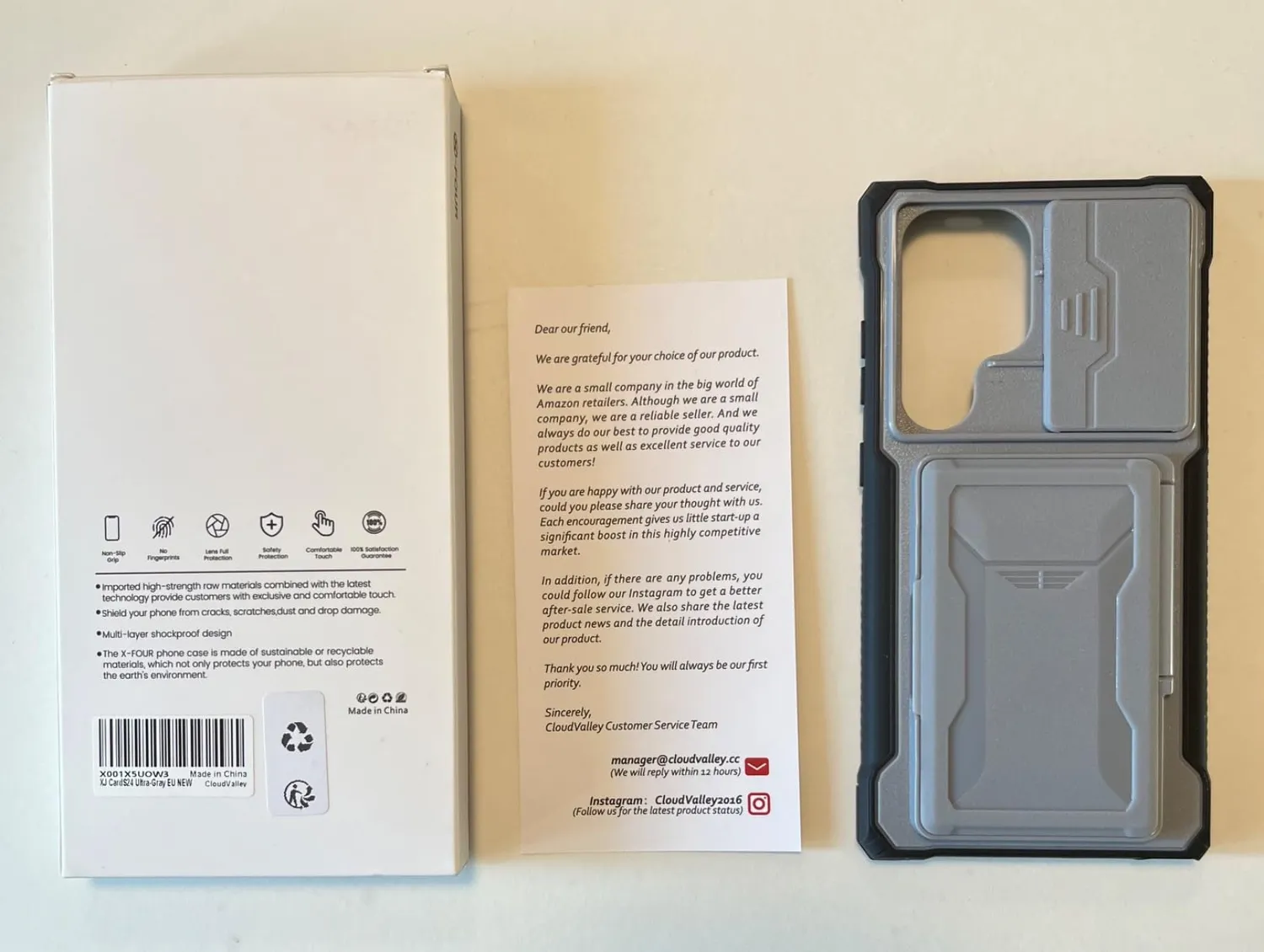 CloudValley Galaxy S24 Ultra Cover Portafoglio con Porta Carte