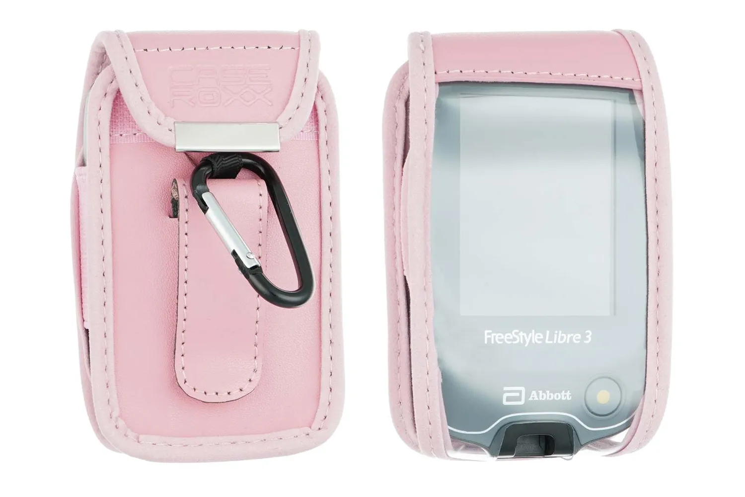 caseroxx borsa in vera pelle con clip cintura rossa con finestra