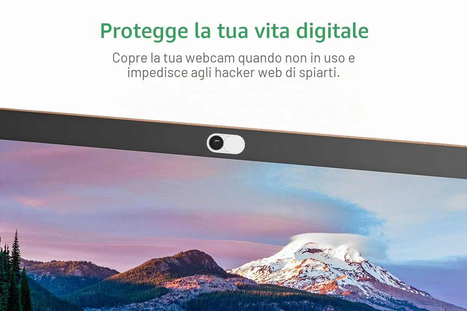 CloudValley copri webcam ultra-sottile metallo bianco 2 pezzi