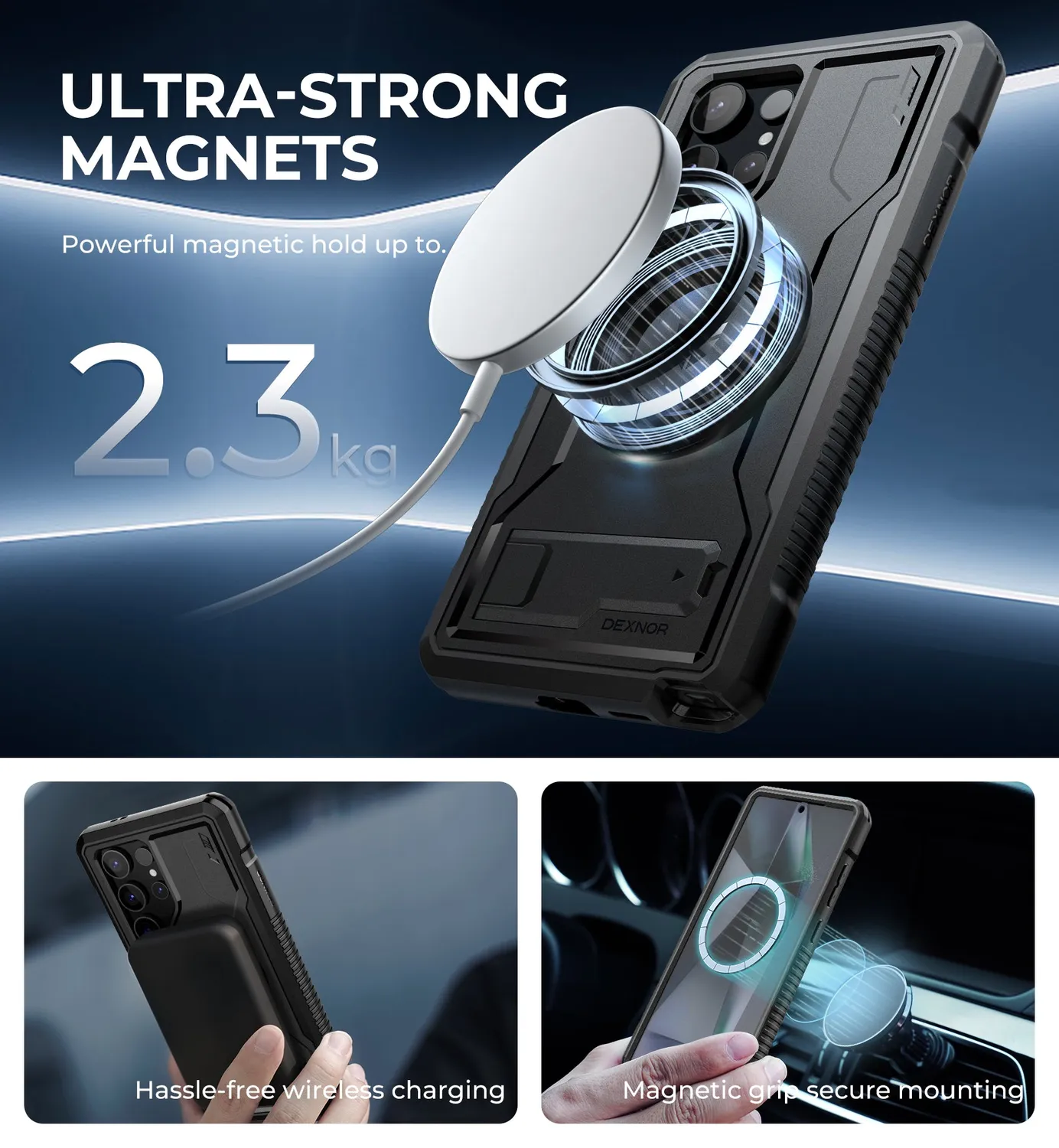 Dexnor S24 Ultra custodia magnetica nera MagSafe