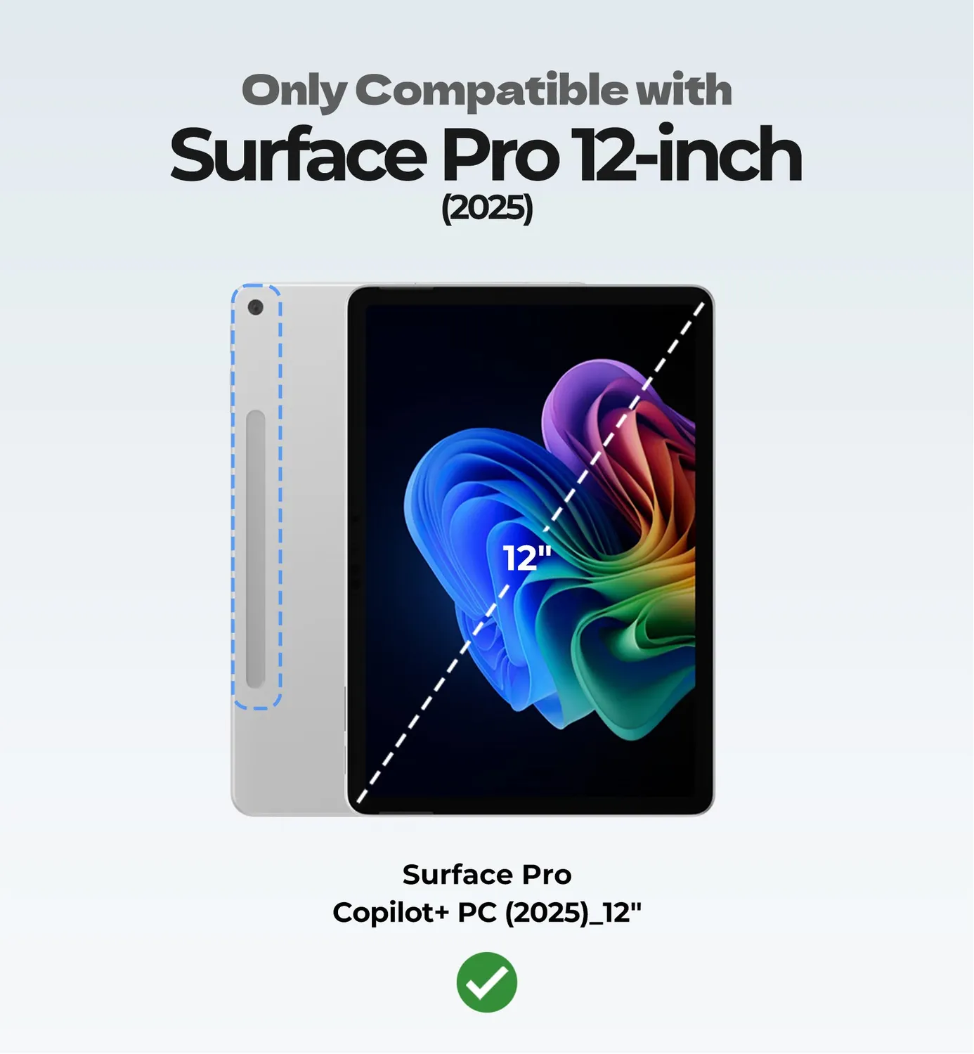 Dexnor Cover Surface Pro 12 2025 Nera Antishock con Stand