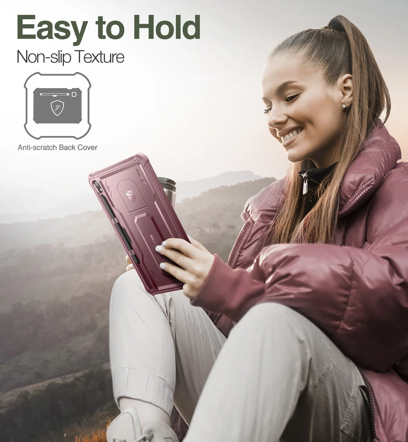 Dexnor Galaxy Tab S9 11" custodia rossa rugged