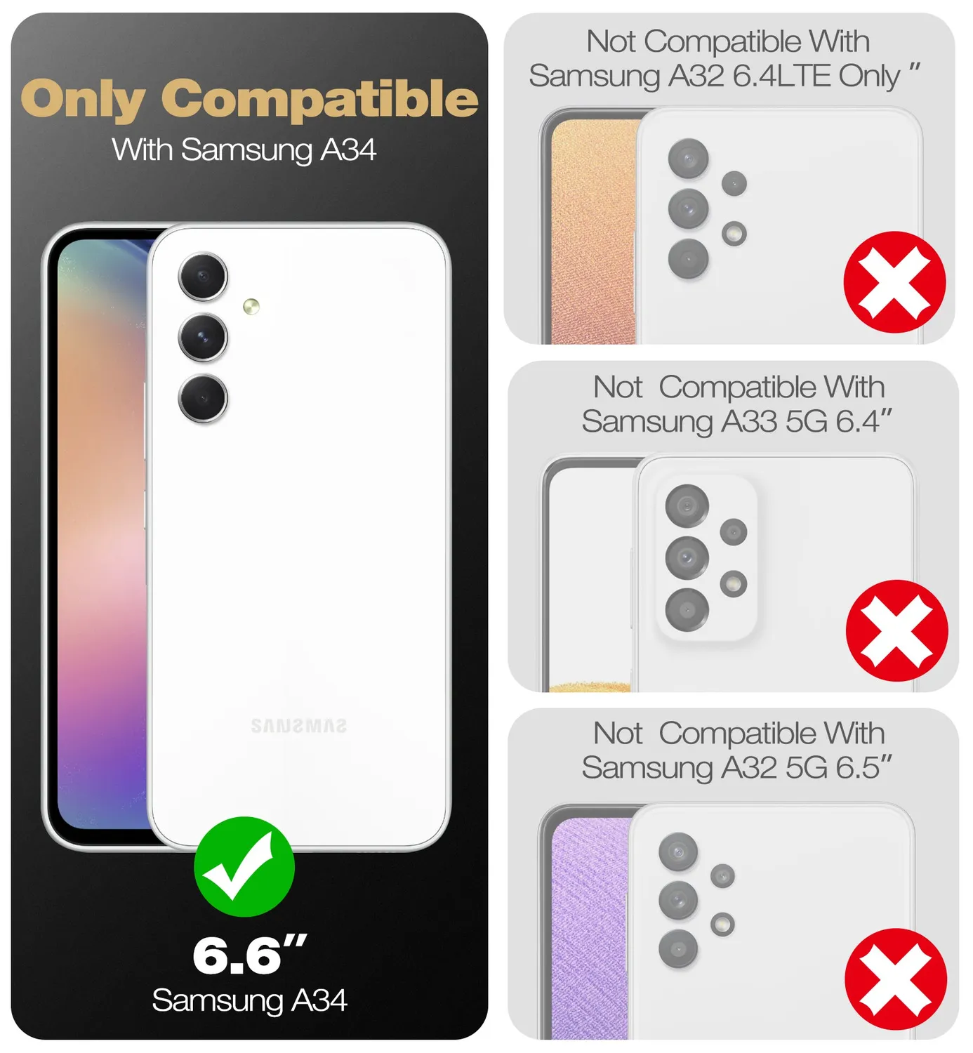 Dexnor Galaxy A34 5G cover nera kickstand vetri