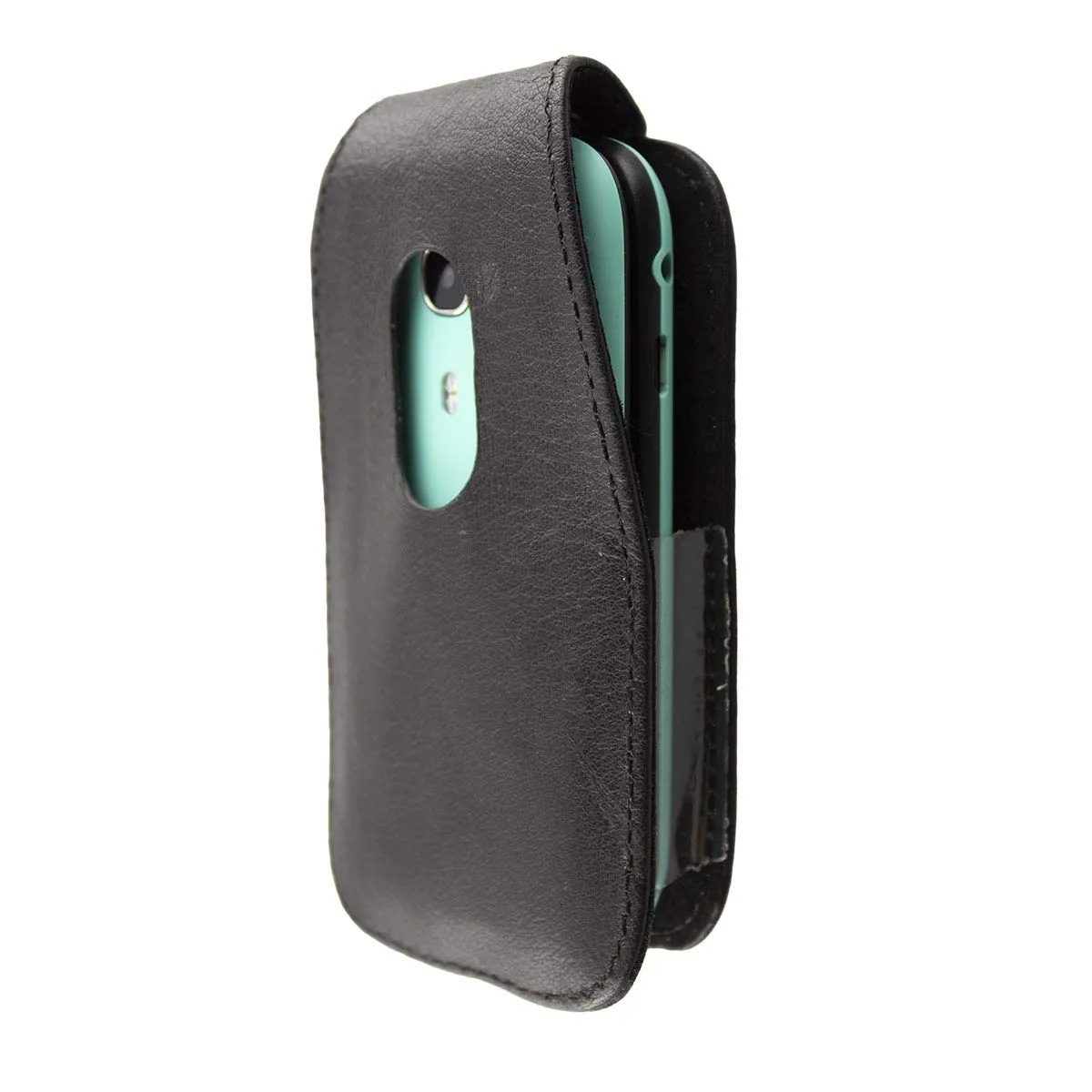 caseroxx Borsa Pelle Panasonic KX-TU400 nero con clip