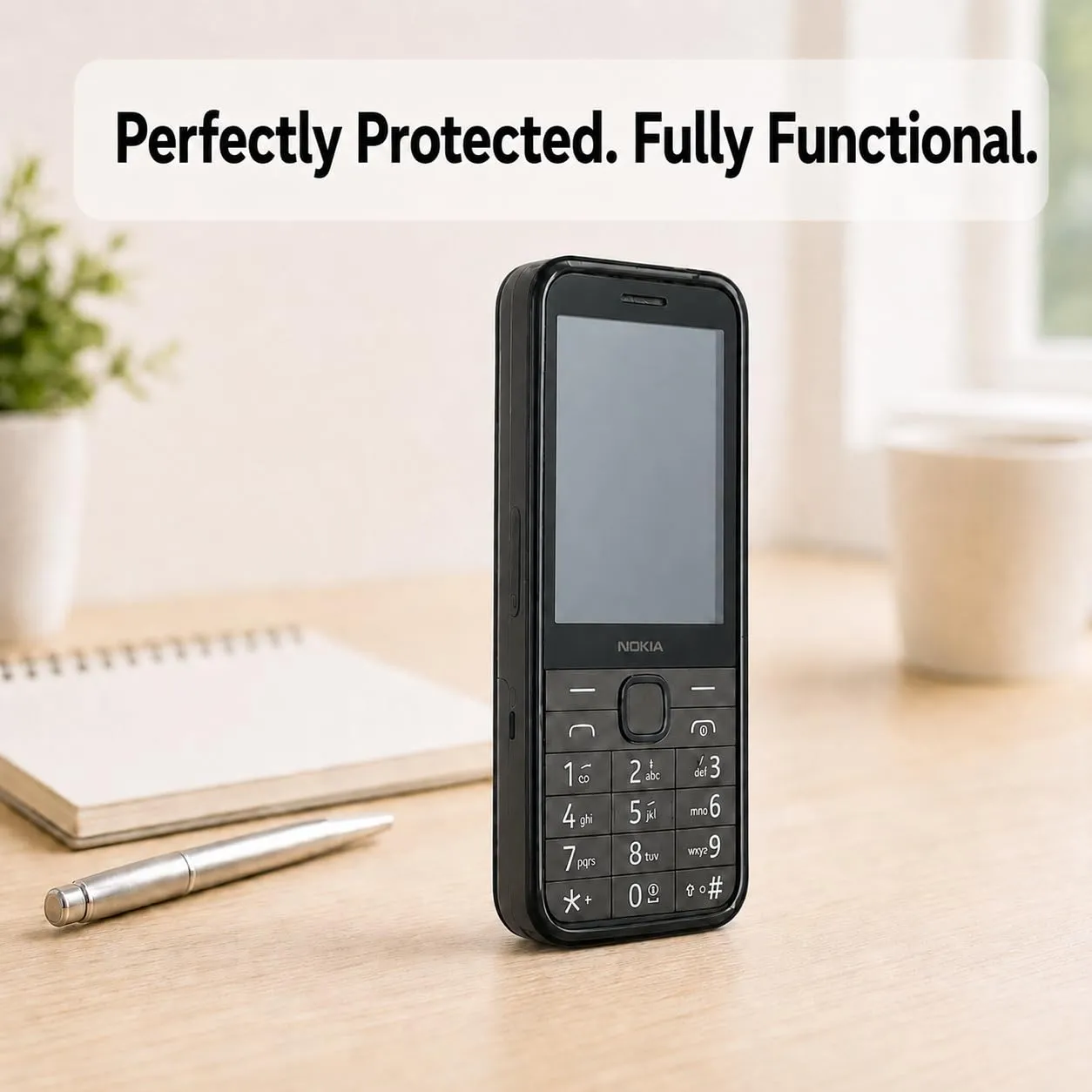 caseroxx per Nokia 235 215 220 4G cover TPU nera 2024
