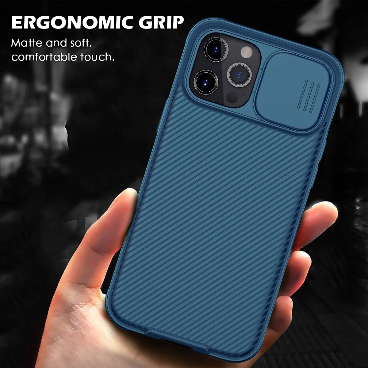 CloudValley iPhone 12 Pro Max cover blu coprifotocamera