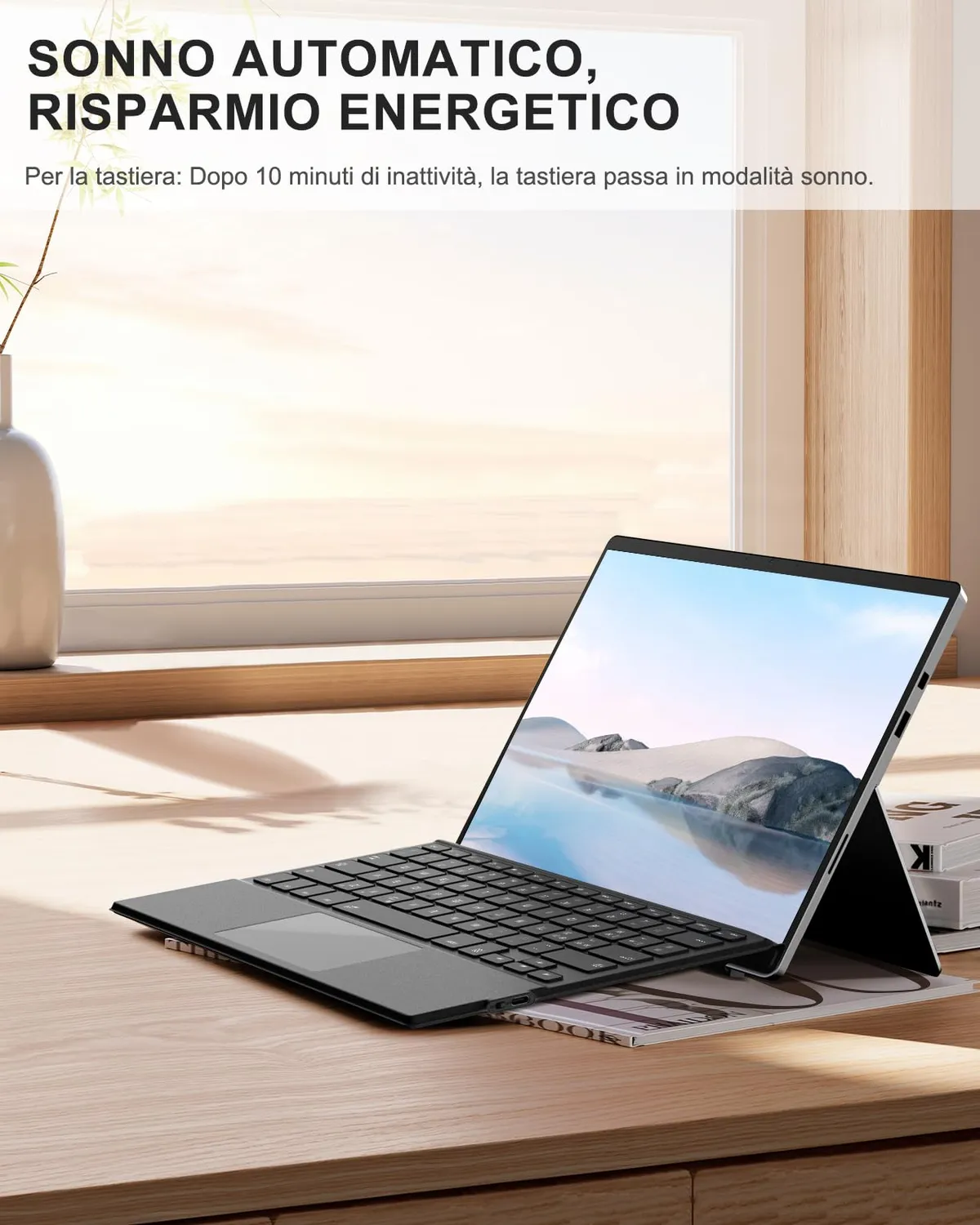 MoKo Surface Pro 7/6/5/4/3 tastiera italiana bluetooth grigio