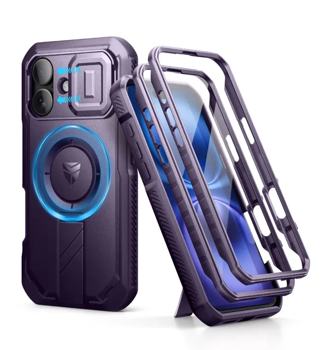 Dexnor iPhone 16 cover MagSafe viola antiurto