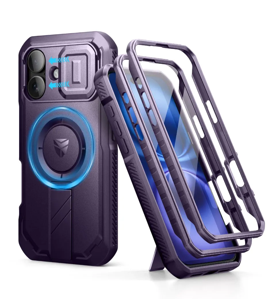 Dexnor iPhone 16 cover MagSafe viola antiurto