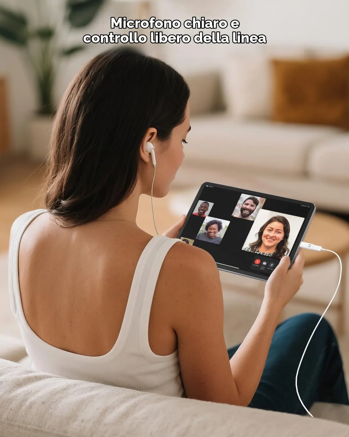 MoKo Adattatore Lightning USB-C per cuffie con chip DAC