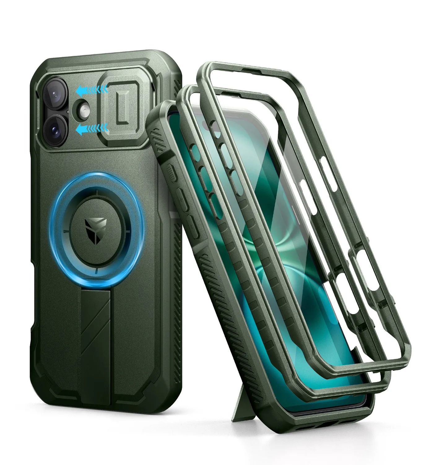 Dexnor iPhone 16 Plus Cover Verde MagSafe Antiurto