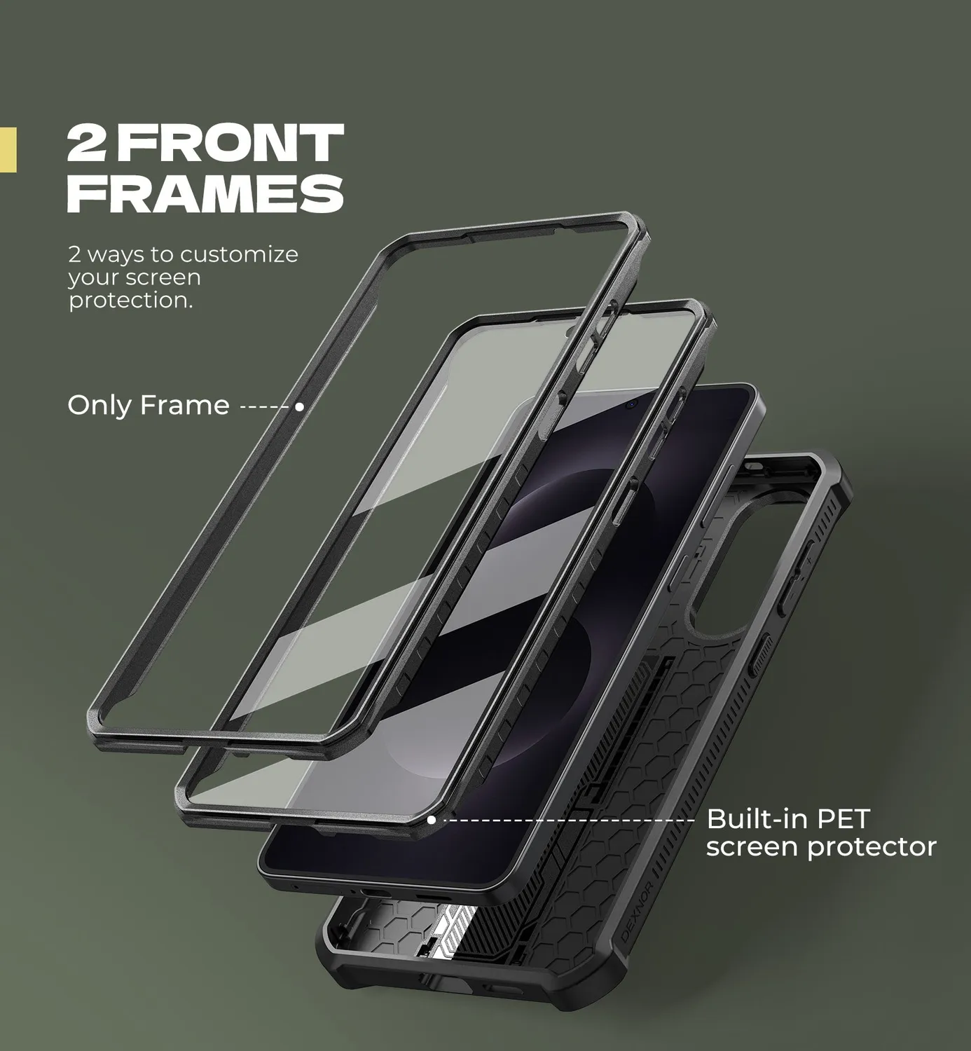Dexnor Cover Galaxy S25 Edge Nera con Vetro