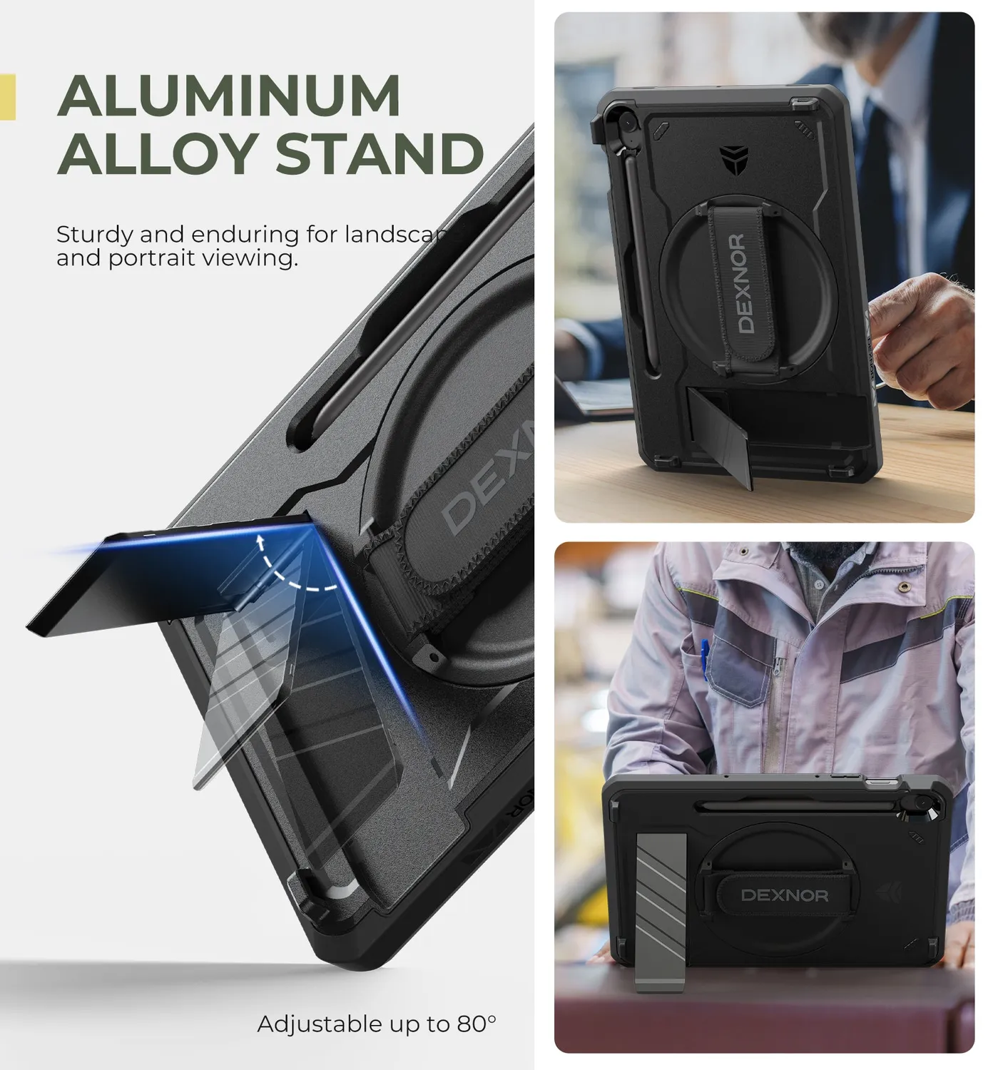 Dexnor Galaxy Tab S9 FE 10.9 cover nera con penna